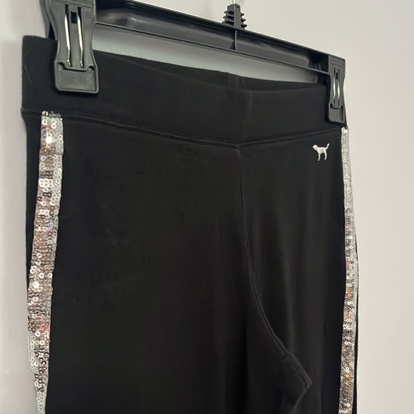 Pink Victoria Secret Leggings With Sequin Down The Side - Picture 2 of 5